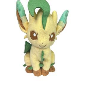 TOMY Pokémon Leafeon Plush 8" Eevee Evolution Series Toy